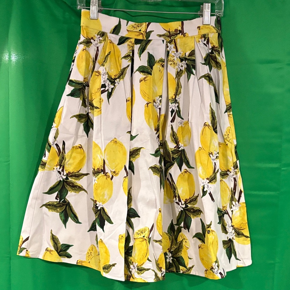 Andis Lemon Pattern A-Line Skirt